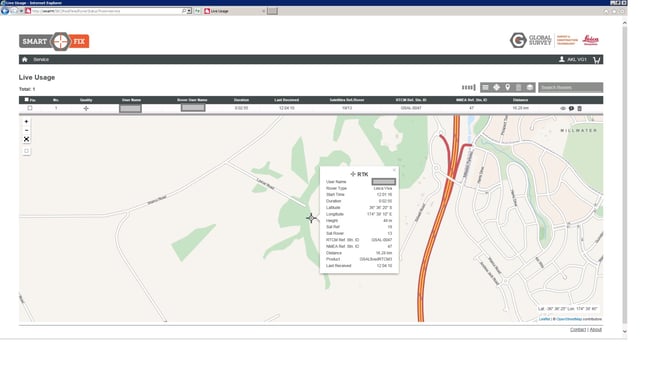 Real time site status and rover status - Map 2