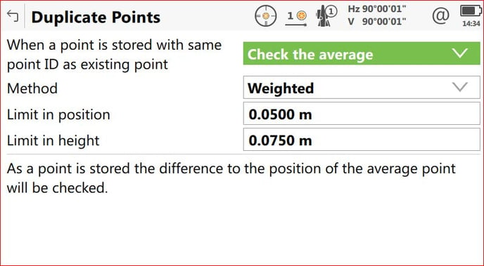 duplicate points